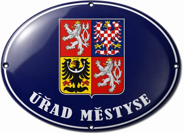 Smaltovaná cedule se státním znakem U11-urad 2